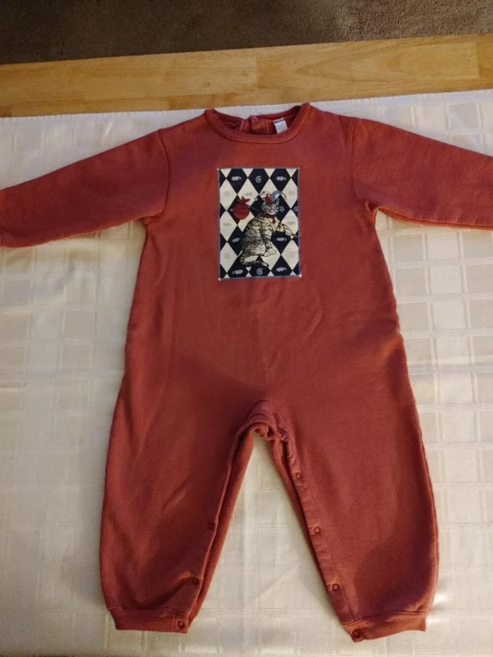 Lands End Bundle of Two - Size 4T Blue & Reddish/Terra Cotta Jumpsuits/Rompers
